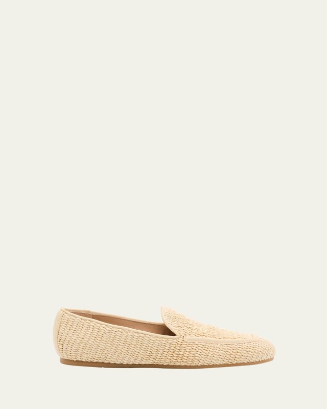 Lee Woven Raffia Slip-On Loafers